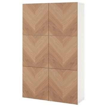 IKEA Besta 19421661 Beyaz Meşe Dolap