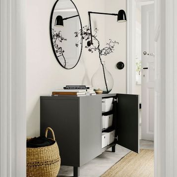 IKEA Besta 49508035 Koyu Gri Dolap