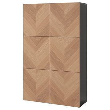 IKEA Besta 89421653 Venge-Meşe Kaplama Dolap