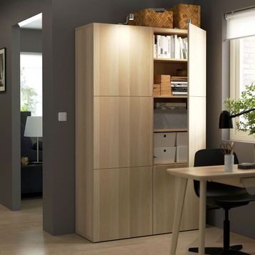 IKEA Besta 99071507 Meşe Görünümlü Dolap
