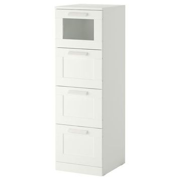 IKEA Brımnes Beyaz 39x124 cm 4 Çekmeceli Şifonyer