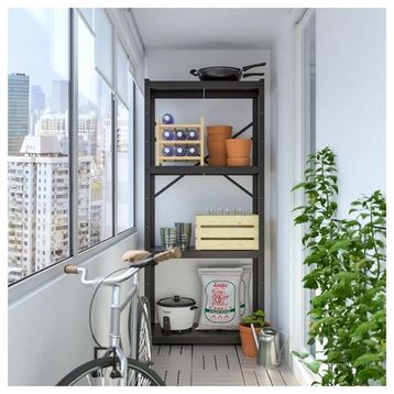 IKEA Bror Siyah 65x40x110 cm Raf Ünitesi