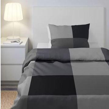 IKEA BRUNKRISSLA Tek Kişilik Nevresim Takımı Siyah