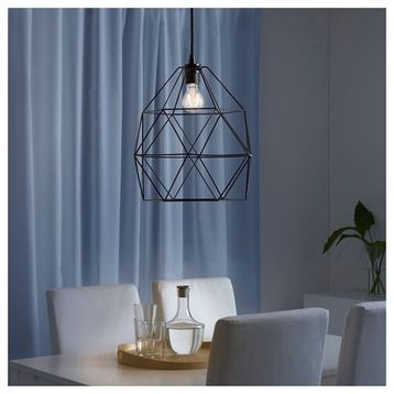 IKEA Brunsta Siyah 30 cm Sarkıt Lamba Abajur Başlığı