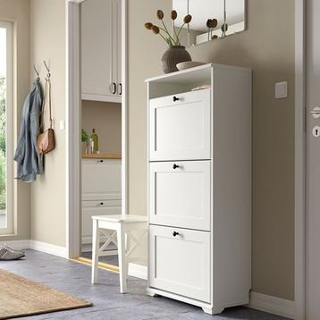 IKEA Brusali Beyaz 61x130 cm Ayakkabı Dolabı