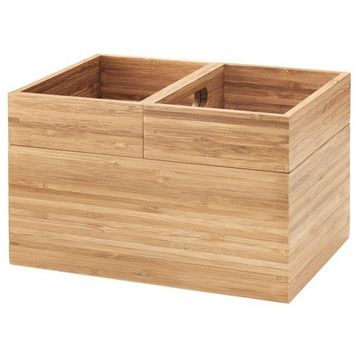 IKEA Dragan Bambu 23x17x14 cm Kutu Seti