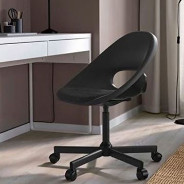 IKEA Eldberget Malskar Siyah Koyu Gri Çalışma Sandalyesi