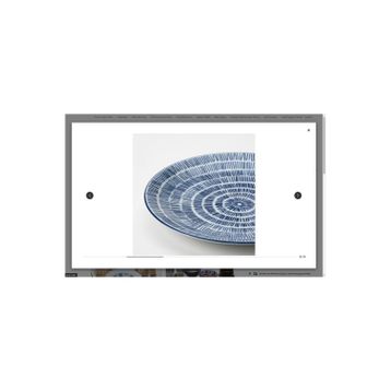 IKEA ENTUSIASM 18 cm Mavi Beyaz Tatlı Tabağı Seti