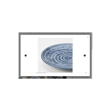 IKEA ENTUSIASM 18 cm Mavi Beyaz Tatlı Tabağı Seti