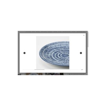 IKEA ENTUSIASM 18 cm Mavi Beyaz Tatlı Tabağı Seti