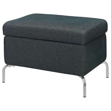 IKEA Fammarp Saklama Gözlü Tallmyra Siyah-Gri Puf