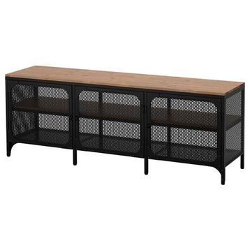 IKEA Fjallbo 250x36x95 cm Siyah Tv Sehpası