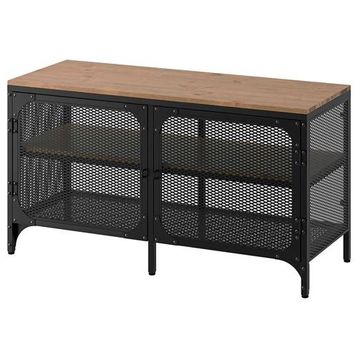 IKEA Fjallbo 250x36x95 cm Siyah Tv Sehpası