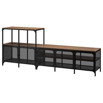 IKEA Fjallbo 250x36x95 cm Siyah Tv Sehpası