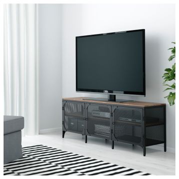 IKEA Fjallbo 250x36x95 cm Siyah Tv Sehpası