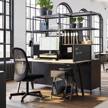 IKEA Flıntan Siyah Çalışma Sandalyesi