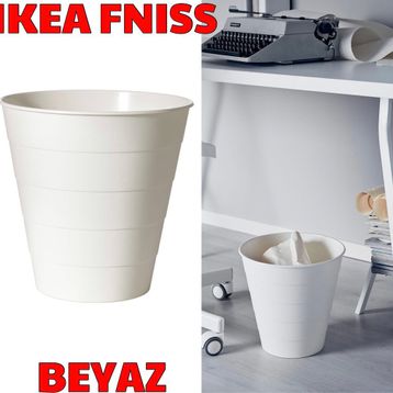 IKEA Fnıss Beyaz 10 lt Çöp Kutusu