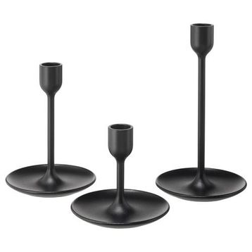 IKEA Fulltalig Siyah Şamdan
