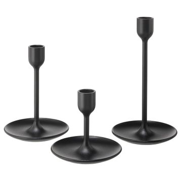 IKEA Fulltalig Siyah Şamdan