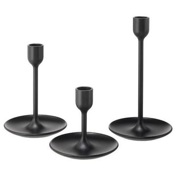 IKEA Fulltalig Siyah Şamdan