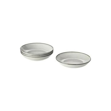 IKEA Gladelig Gri 21 CM 4 Adet Derin Tabak Seti