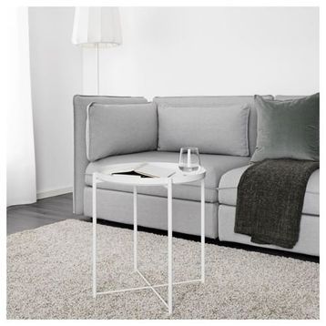 IKEA Gladom Beyaz 45x53 cm Tepsili Sehpa