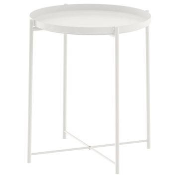 IKEA Gladom Beyaz 45x53 cm Tepsili Sehpa