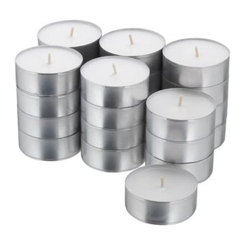 IKEA Glimma Tealight Beyaz 3,8 cm Mum