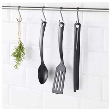IKEA Gnarp Siyah Mutfak Gereçleri Seti
