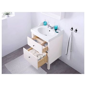 IKEA Hemnes 30396698 82x48x76 cm Beyaz Lavabo Dolabı