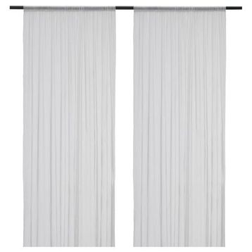IKEA Hildrun 2 Kanat Beyaz 145x300 cm Tül Perde