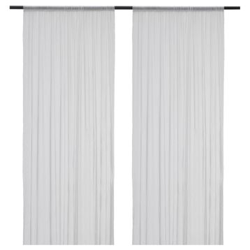 IKEA Hildrun 2 Kanat Beyaz 145x300 cm Tül Perde