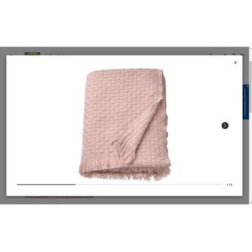 IKEA Hornmal Açık Pembe 130x170 cm Örtü