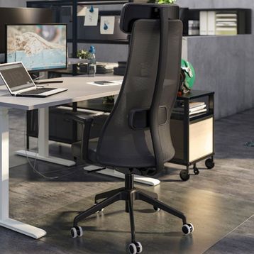IKEA Jarvfjallet Kolçaklı Glose Siyah Dönen Sandalye
