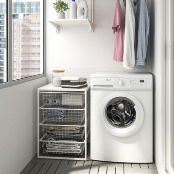 IKEA Jonaxel 79305098 Beyaz Çekmeceli Raf Ünitesi