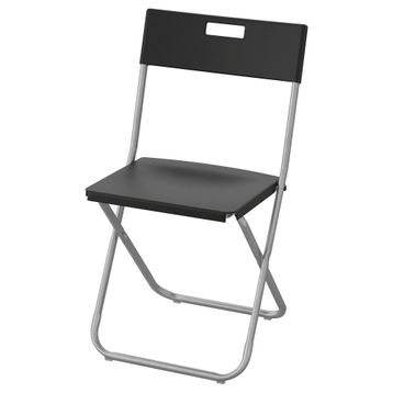 Ikea Katlanır Galvanizli Çelik Siyah Balkon Mutfak Sandalyesi