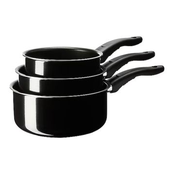 Ikea Kavalkad Siyah 3'lü Teflon Sos Tenceresi