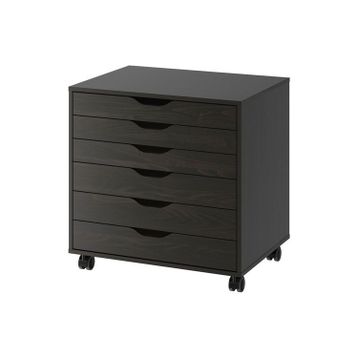 IKEA Keson Çalışma Dolabı 67x66 cm Venge Renk Tekerlekli Ofis Dolabı