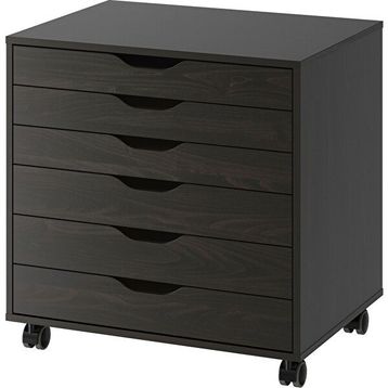 IKEA Keson Çalışma Dolabı 67x66 cm Venge Renk Tekerlekli Ofis Dolabı