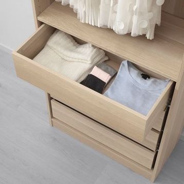 IKEA Komplement 80272841 Ağartılmış Meşe Görünümlü 75x58x16 cm Çekmece
