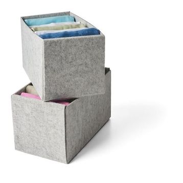 IKEA Komplement Açık Gri 75x58 cm Kutu Seti
