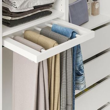 IKEA Komplement Beyaz 100x35 cm Sürgülü Pantolon Askısı