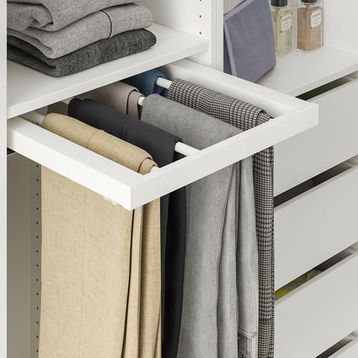 IKEA Komplement Beyaz 100x35 cm Sürgülü Pantolon Askısı