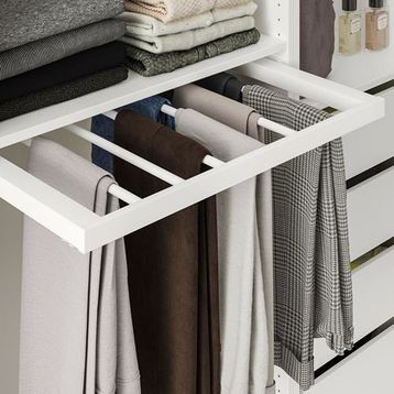 IKEA Komplement Beyaz 100x35 cm Sürgülü Pantolon Askısı