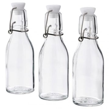 IKEA Korken 3 Adet - Her Biri 150 ml Cam Su Şişesi