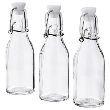 IKEA Korken 3 Adet - Her Biri 150 ml Cam Su Şişesi