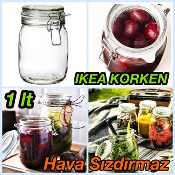 IKEA Korken Cam 1 lt Su Şişesi