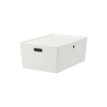 IKEA Kuggıs Beyaz 37x54x21 cm Kapaklı Kutu
