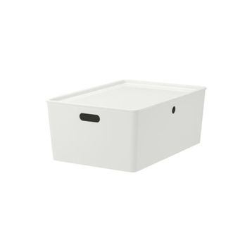 IKEA Kuggıs Beyaz 37x54x21 cm Kapaklı Kutu