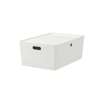 IKEA Kuggıs Beyaz 37x54x21 cm Kapaklı Kutu
